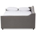 thumbnail image 3 of Baxton Studio lit de repos Eliza Tufted Queen en gris, 3 of 7
