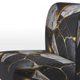 thumbnail image 4 of Designart « Ebony Geode Abstraction I » Fauteuil d'Appoint Rembourré en Marbre Noir - Fauteuil Moderne pour Salon, 4 of 7