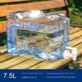 thumbnail image 1 of Bouteille Réutilisable 3-7,5 L Distributeur de Boissons et d'Eau en Plastique Réservoir d'Eau de Réfrigérateur, 1 of 10