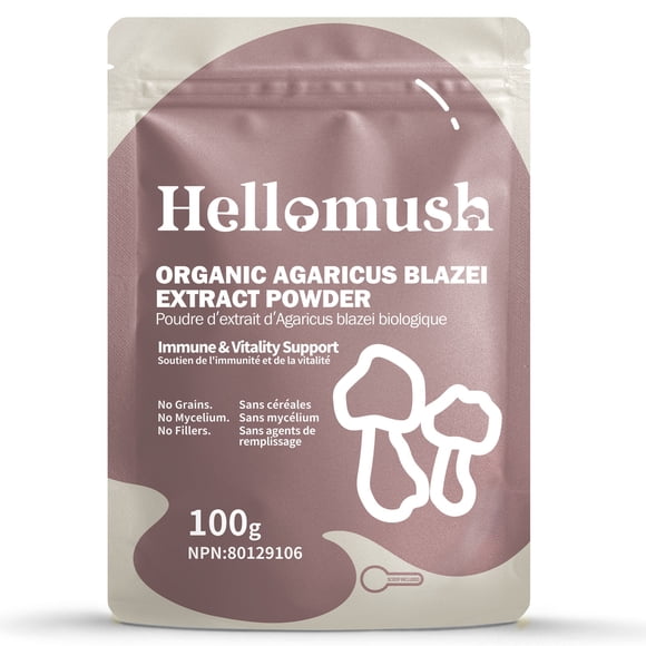 Premium Agaricus Blazei Mushroom Powder – 100% Pure Organic Agaricus Blazei Extract Powder (100g)