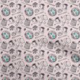 thumbnail image 1 of oneOone Velvet Light Peach Fabric English Breakfast Craft Projects Decor Fabric Printed By The Yard 58 Inch Wide, 1 of 5