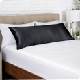 thumbnail image 1 of Bare Home Satin Body Pillowcase - Luxury Pillowcase - Soft and Smooth - Breathable - Envelope Closure, Black, 1 of 6