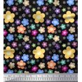 thumbnail image 1 of Soimoi Polyester Crepe Fabric Floral Clip Art Decor Fabric Printed Yard 42 Inch Wide, 1 of 1
