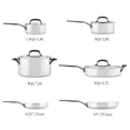 thumbnail image 2 of KitchenAid Batterie de Cuisine en Acier Inoxydable 5 Plis, 10 Pcs, 2 of 5