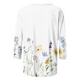 thumbnail image 5 of IROINID T-Shirt à Manches Longues en Polyester pour Femmes T-Shirt Col Rond Décontracté Blouse Imprimée Automne Chandail en Molleton, Jaune, 5 of 5