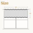 thumbnail image 3 of Valance Curtain Linen Textured Striped Window Curtain for Living Room Light Filtering Ticking Stripe Farmhouse Valance for Kitchen Rod Pocket 1 Panel 16 Inch Blue on Beige 1 Panel, 3 of 8