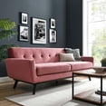 thumbnail image 1 of Modway Engage Sofa en Velours de Performance Couleur Rose Poussiéreux, 1 of 8