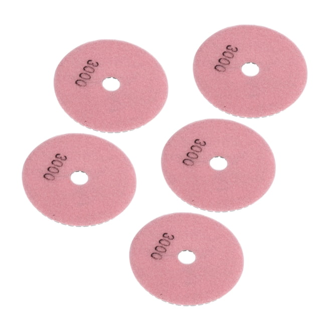 Fdit 5 Pcs 4 Po Tampons de Polissage Humide Kit de Disques de Meulage Souples pour Marbre Granit Céramique, Tampon de Polissage 4 Po, Disque de Meulage Humide