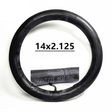 MYG Chambre à Air 14 Pouces 14x2.125 pour Vélo Électrique Brouette Valve Courbée en Métal