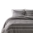 thumbnail image 3 of HomeTrends Riva Grey Jacquard Stripe 3 Piece Comforter Set, 3 of 4