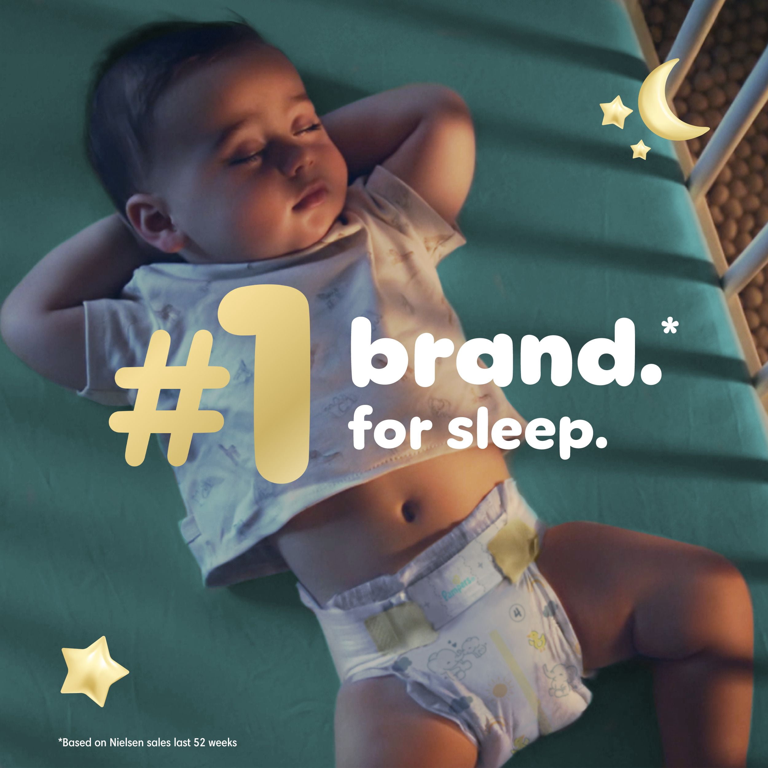 Pampers Swaddlers Couches, Taille 1 (8-14 lbs), Absorbantes, Gardent Bébé au Sec et Confortable, Couche Jetable pour Bébé Sûre pour la Peau