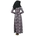 thumbnail image 4 of Bimba Robe Abaya Maxi Pashmina Musulmane pour Femmes, Jilbab Floral avec Hijab, 4 of 7
