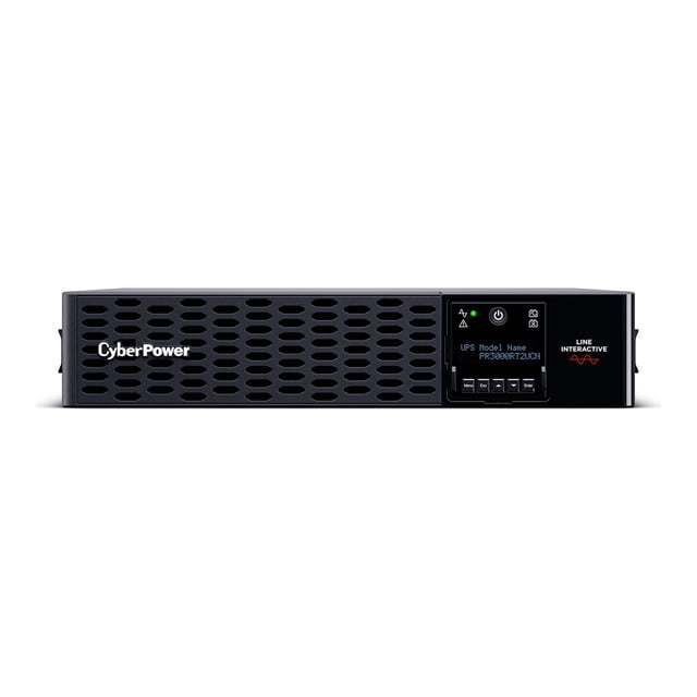 CyberPower Smart App Sinewave PR3000RT2UCN - UPS (rack-mountable / external) - AC 100-120 V - 3000 Watt - 3000 VA - 9 Ah - Ethernet, RS-232, USB - output connectors: 9 - 2U - black