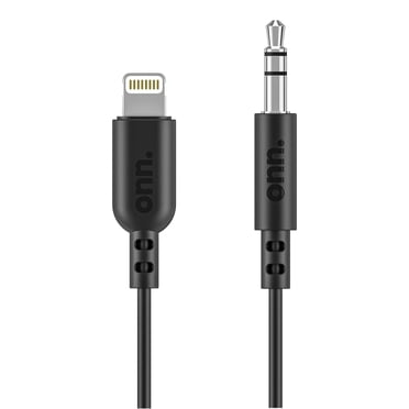 onn. 3 FT./91.4 cm Lightning to 3.5 mm AUX Cable