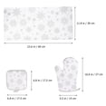 thumbnail image 4 of 1 set of Christmas Snowflake Pattern Heat Resistant Glove Kitchen Baking Glove Pot Holder Towel, 4 of 9