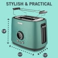 thumbnail image 2 of Sencor STS-6051GR 2-Slice Premium Metallic Toaster with Digital Button and Toaster Rack (Green), 2 of 4