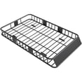 thumbnail image 1 of HOMCOM Car Roof Rack Cargo Carrier Basket, 64"/43" x 39", 1 of 9