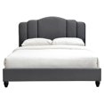 thumbnail image 4 of ACME Giada Channel-Tufted Fabric Eastern King Platform Bed in Charcoal, 4 of 7
