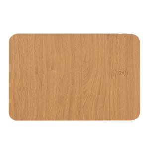 Pad de recharge sans fil Pad de charge sans fil Mouse Pad Chargeur sans fil mobile Wood Grain modèle Mouse Tampons pour souris sans fil