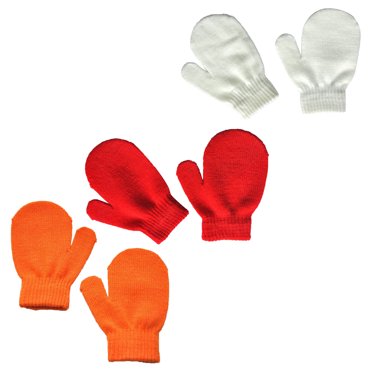 Heliisoer 3Pairs Infant Baby Cute Knit Mittens Of Winter Warm Gloves