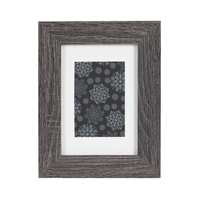 DesignOvation Tinta 5x7 Matted to 3.5x5 Grey Picture Frame
