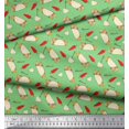 thumbnail image 3 of Soimoi Green Poly Georgette Fabric Red Chilli & Tacos Food Print Fabric by Yard 42 Inch Wide, 3 of 5