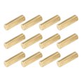 thumbnail image 4 of Electric Guitar Pickup Rods, Pickup Magnet Slug Rod Fine Workmanship Compact Size Glossy Finish Wear Resistant Iron 12PCS  For Stringed Instrument Silver,Gold, 4 of 8