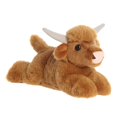 thumbnail image 1 of Aurora Stuffed Animals Mini Flopsie-Highland Cow 8", 1 of 2