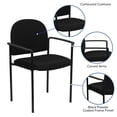 thumbnail image 2 of Comfort Black Fabric Stackable Steel Side Reception Chair with Arms, 2 of 9