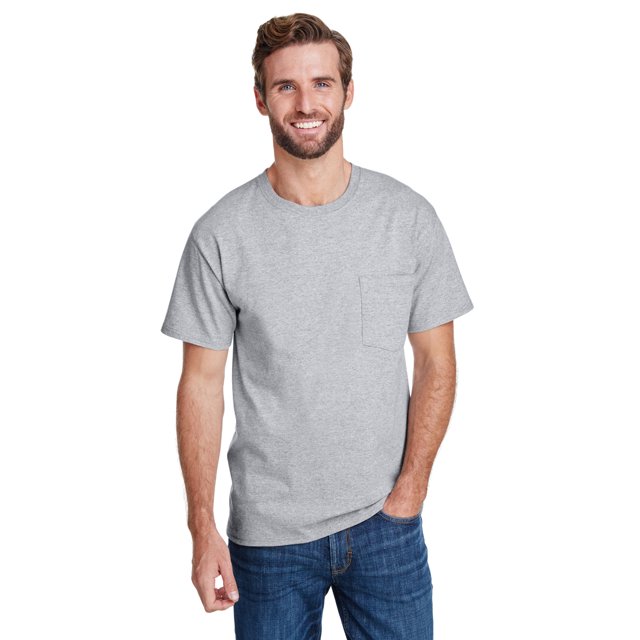 Hanes T-Shirt de Travail pour Hommes avec Poche