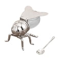 thumbnail image 2 of veasfak Bee Honey Jar Condiment Pot Container Sugar Bowl for Festive Home Kitchen Dinner Argent Tail, 2 of 9