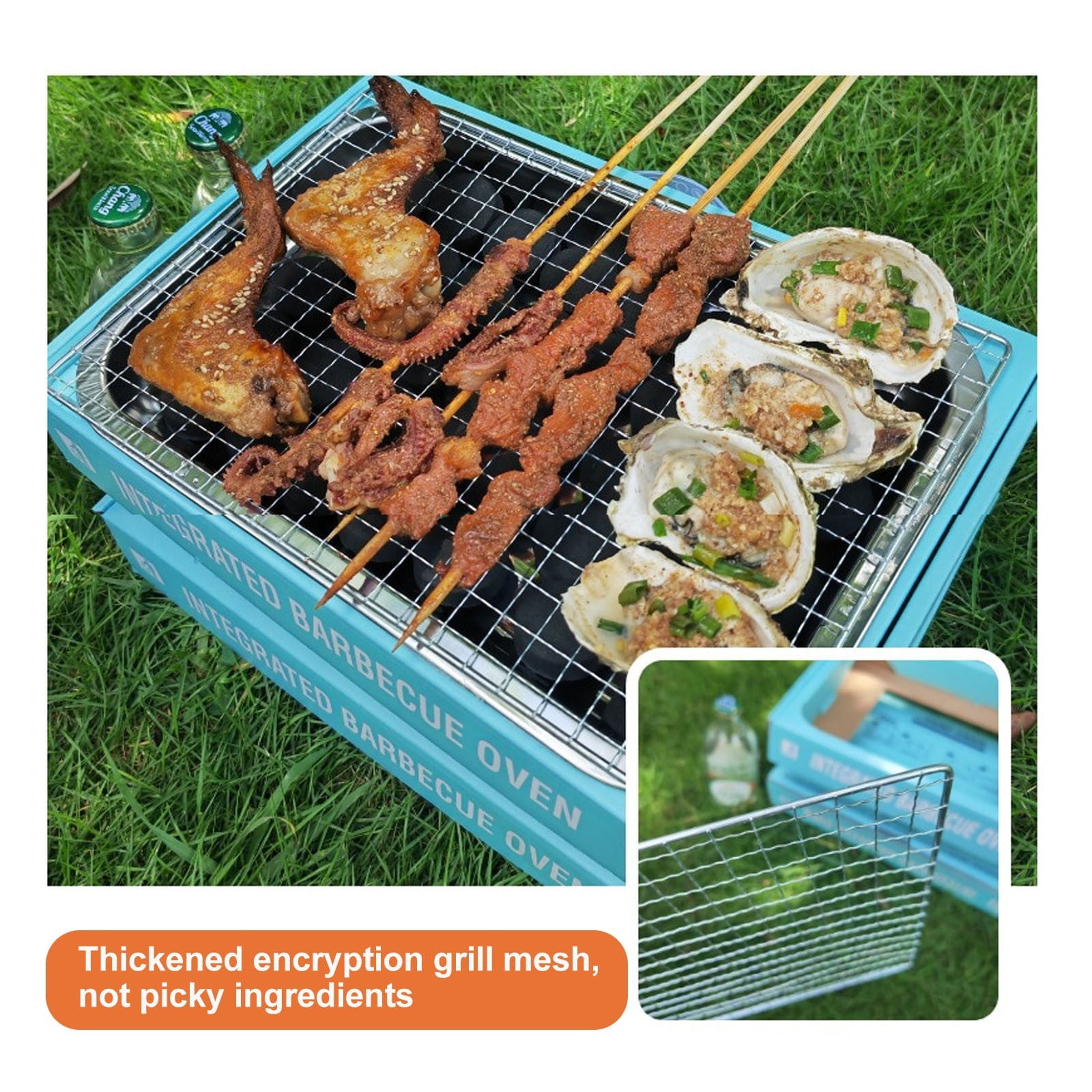 Grill Tools for Outdoor Grill Compact Disposable Barbecue 32x22x5cm Small Bbq Grill Foldable for Camping