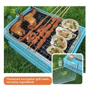Grill Tools for Outdoor Grill Compact Disposable Barbecue 32x22x5cm Small Bbq Grill Foldable for Camping