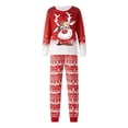 thumbnail image 3 of SUNSIOM Matching Family Christmas Pajamas, Long Sleeve Deer Snowflake Print Pullover + Pants Set, 3 of 10