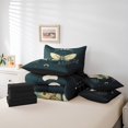 thumbnail image 4 of YST Boho Butterfly Bedding Comforter Set, 7-Piece, Floral and Butterfly Theme, King Size, 4 of 4