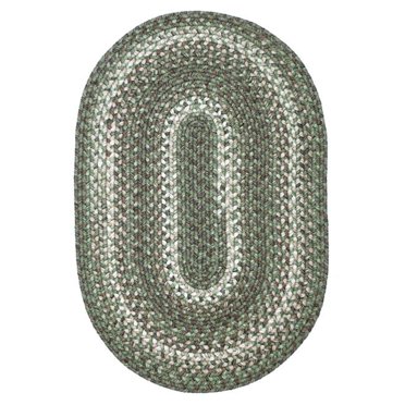 Homespice Décor 321978 Tapis Ovale en Cèdre Ultra Durable Tressé 20 x 30 Po, Vert