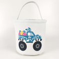 thumbnail image 4 of Easter Basket Holiday Rabbit Bunny Printed Canvas Gift Carry Candy Bag, 4 of 9