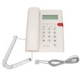 thumbnail image 2 of Wired Desktop Phone, Adjustable Brightness Dual Use Desktop Corded Telephone  For Hotel Black,White, 2 of 8
