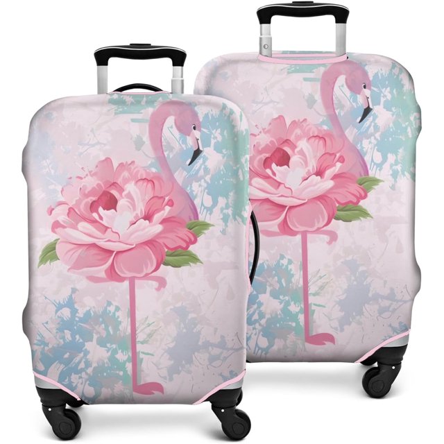 Travel Luggage Cover Suitcase Protector Fits 18-32 Inch Luggage Wheel Covers Patterned Travel Related Items Flower Luggage Protector Elastic Luggage Anti-scratch Suitcase Cover XL