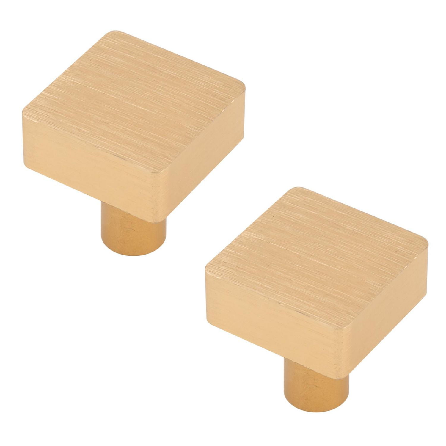Era Square Paquet de 2 Bouton Dorée Brossée