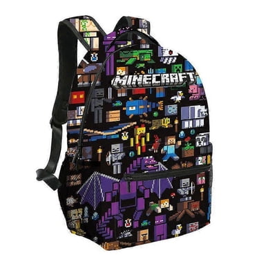Minecraft Sac à Dos Scolaire pour Ados - Sac à Dos de Jeu Grande Capacité, Sac à Livres Confortable pour Étudiants avec Pochette pour Ordinateur Portable