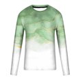 thumbnail image 4 of TIMIFIS T-Shirt pour Homme Classique Incontournable Chemises pour Hommes Hauts Décontractés Col Rond Chandail à Enfiler Manches Longues T-Shirt Hauts Été Vêtements Confortables Chemise à Imprimé Graphique Vintage-Greenfall, 4 of 5