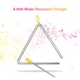 thumbnail image 2 of Amdohai 6 Inch Triangle Bell Triangolo with Metal Mallet Idiophone, 2 of 8