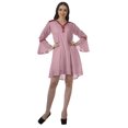 thumbnail image 2 of Moomaya Robes Mini Imprimées à Col en V pour Femmes Manches à Volants Robes de Plage pour Femmes, 2 of 4