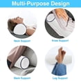 thumbnail image 4 of Cervical Roll Pillow, Medium Soft Memory Foam Neck Round Pillow Cylinder Bolster Pillow for Sleeping, Round Neck Support for Bed, Legs, Back, 1 Pcs, 17.71x4.33"(Black), 4 of 7