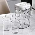 thumbnail image 4 of WRKEKC Clearance 2000ml Transparent Beverage Pitcher with Ribbed Handle | Leak-Proof ABS Plastic Water Jug for Bar, Kitchen, Parties | Dishwasher Safe, 4 of 6