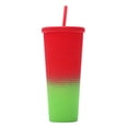 thumbnail image 1 of Gobelet Grande Capacité 710ML24OZ Entièrement Clouté, Mat, Gobelet Réutilisable avec Grand Ouverture, Couvercle Étanche, Paille, 1 of 7
