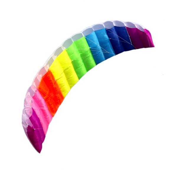 Stunt Kite for Outdoor Flying Games with Rainbow Design Kids Surfing and Line Control Educational Toy