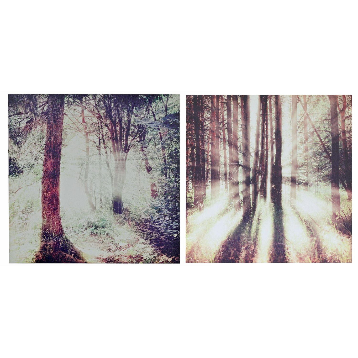Canvas Wall Art (Crépuscule À L'Aube) (Asstd) - Set of 2