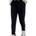 thumbnail image 1 of BOBOGOJP Girls High Rise Girlfriend Jean Bootcut Fit Stretch Denim Jeans with Zipper Closure & Pockets Black 2-3 Years, 1 of 1